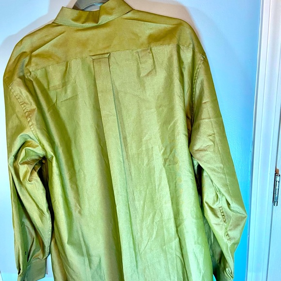 MEN’S DOCKERS BUTTON DOWN SHIRT GREEN - Picture 4 of 8